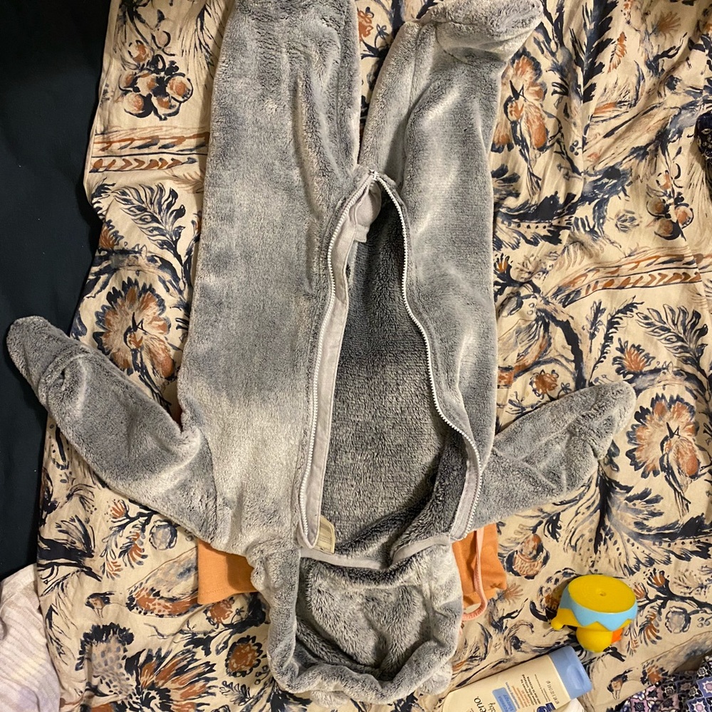 Fuzzy baby bear suit